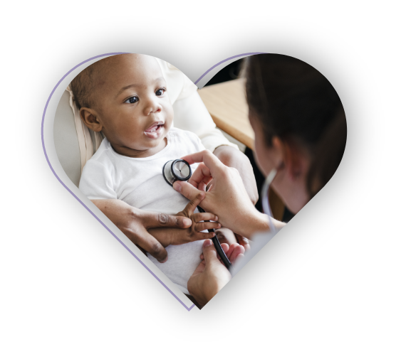 Infant receiving checkup at KidzNow Urgent Care